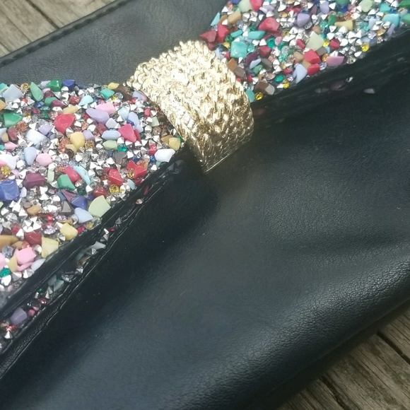 Betsey Johnson Jeweled Crossbody/Clutch - Picture 9 of 10